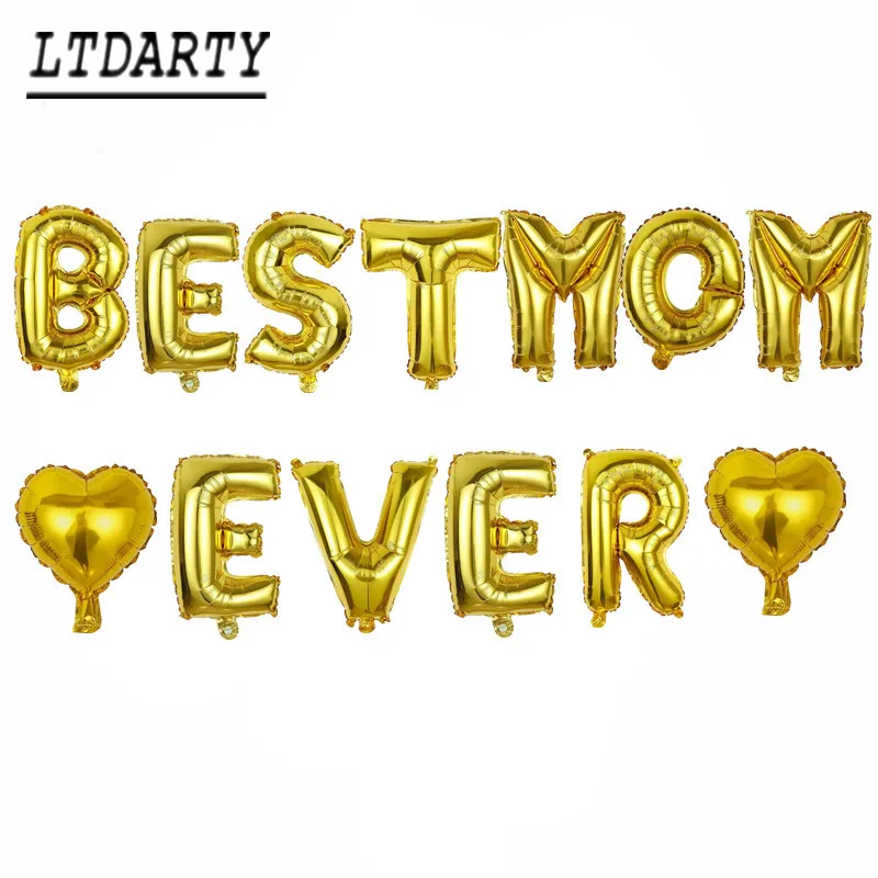 1 комплект 16 дюймов розовый Золотой Серебряный Письмо фольгированные шары 10nch
