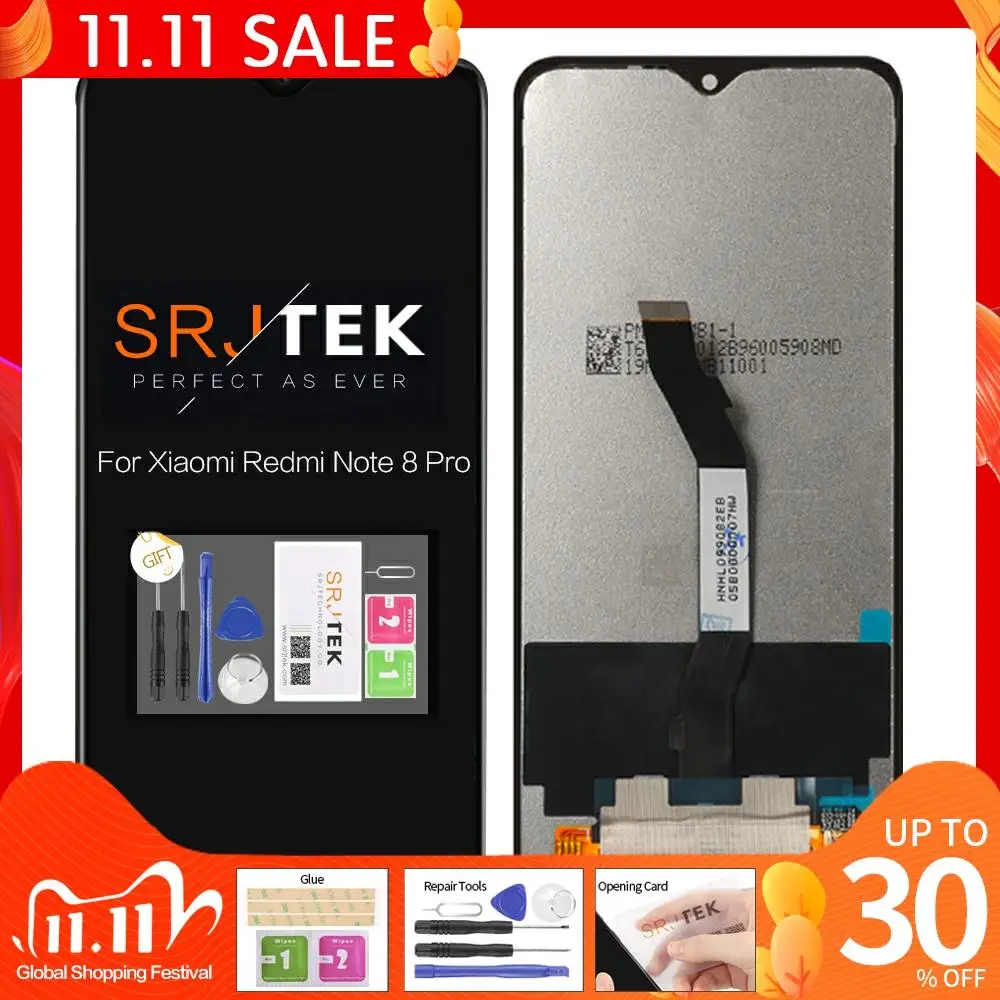 

6.53" Display For Xiaomi Redmi Note 8 Pro Lcd Screen Digitizer Touch Replacement for Redmi Note8 Pro Global Version Lcd Screen