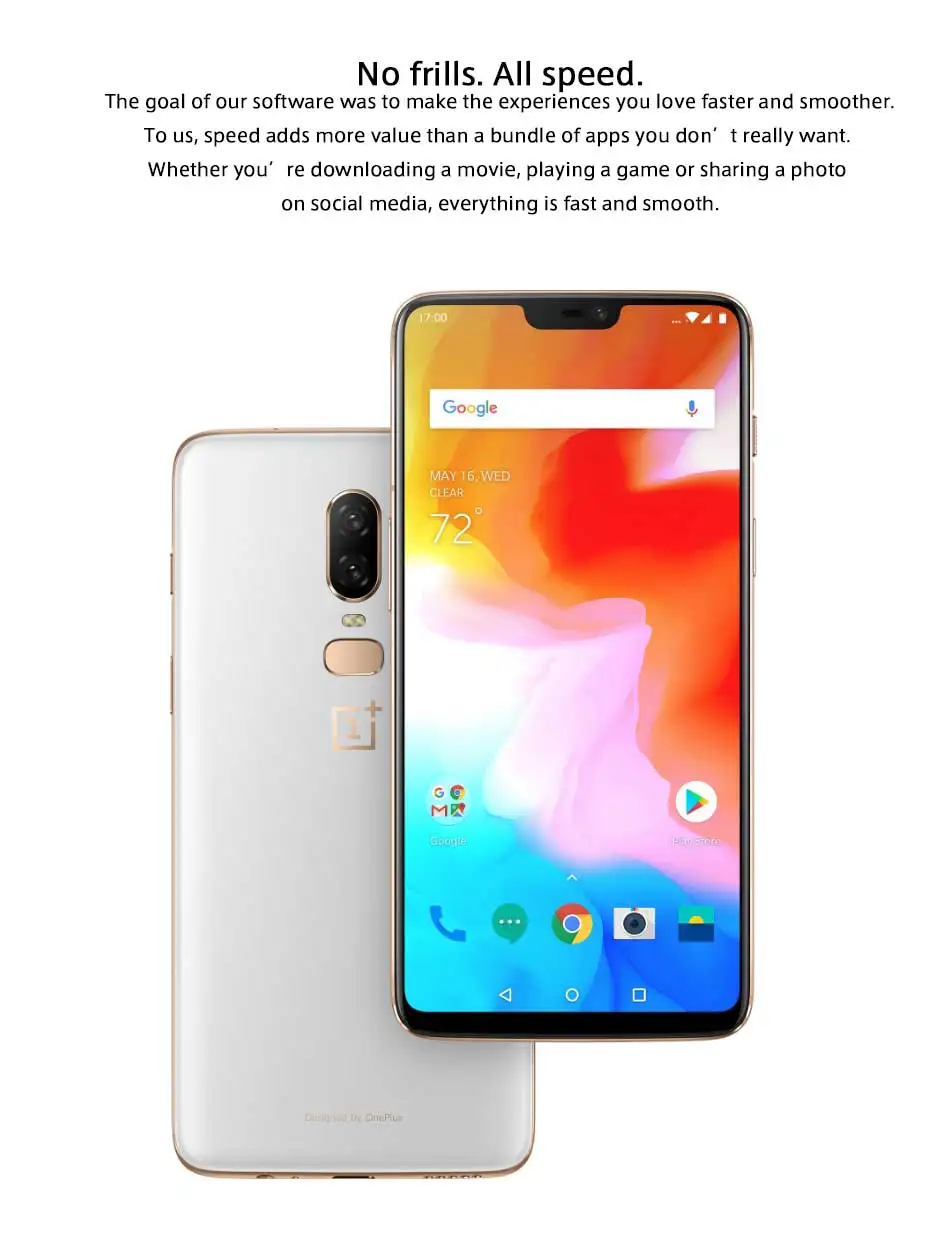 OnePlus 6 8GB 128GB Snapdragon 845 Octa Core AI двойная камера 20MP+ 16MP распознавание лица разблокировка Android 8 смартфон мобильный телефон
