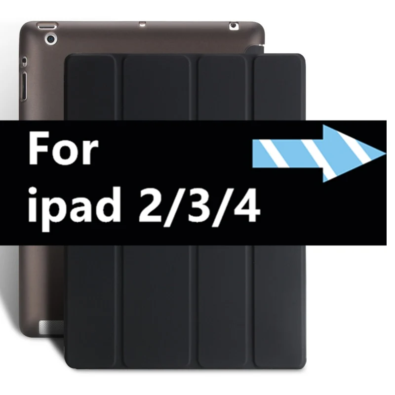 Чехол для ipad 5 Air с откидной подставкой для ipad 2/3/4, полностью умный чехол из искусственной кожи для ipad mini 4, чехол для ipad Air, настольный чехол+ ручка - Цвет: 234 black