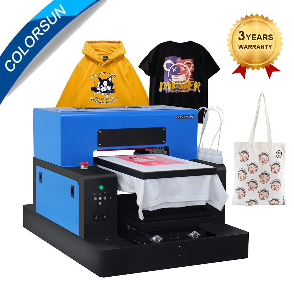 

Colorsun A3 DTG Printer For Epson L1800 Flatbed Printing Machine for T-shirt Hoodies A3 Direct to Garment Printer A3 DTG