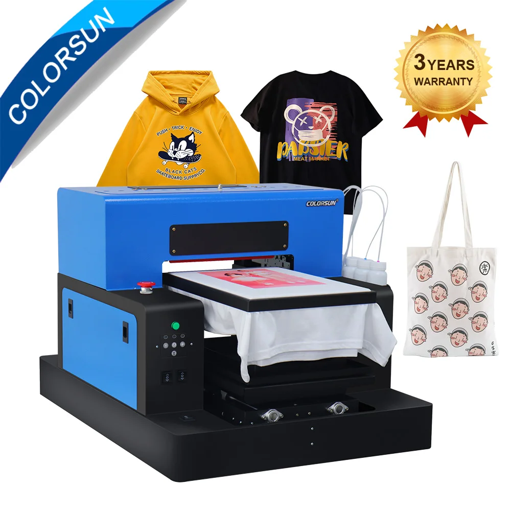 Colorsun A3 DTG Printer For Epson L1800 A3 Flatbed Printing Machine for T-shirt Hoodies A3 Direct to Garment Printer A3 DTG