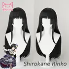 Anihut shirokane Rinko парик игра челка мечта! Парик для косплея черные синтетические женские волосы Аниме Bandori Shirokane Rinko костюм