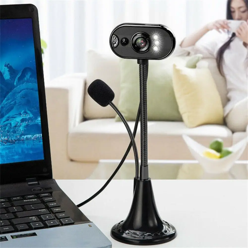 HD Webcam USB Web Camera With Noise Cancelling Microphone 360 Degree Rotation For Home Computer PC Office Study Game | Компьютеры и