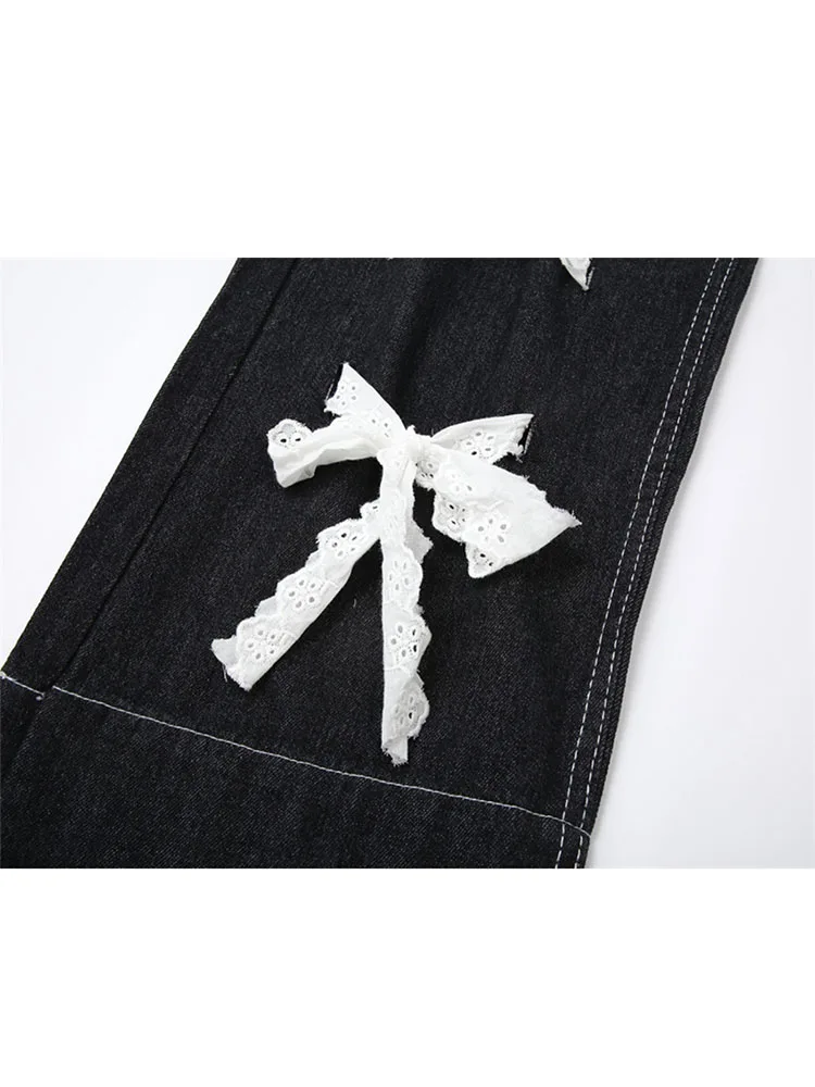 Vintage Gothic Baggy Jeans Women Streetwear Boyfriend Y2K Female Wide Leg Pants High Waist Straight Denim Trousers 2022 Spring |