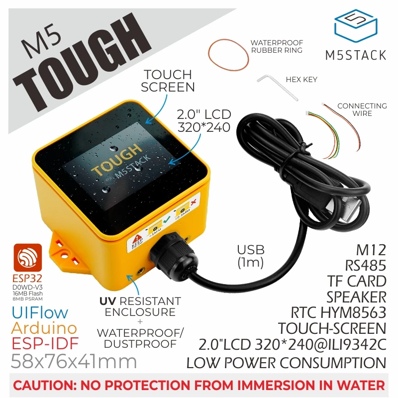 

M5Stack официальный M5Stack жесткий ESP32 IoT макетная плата комплект водонепроницаемый ESP32 встроенный контроллер
