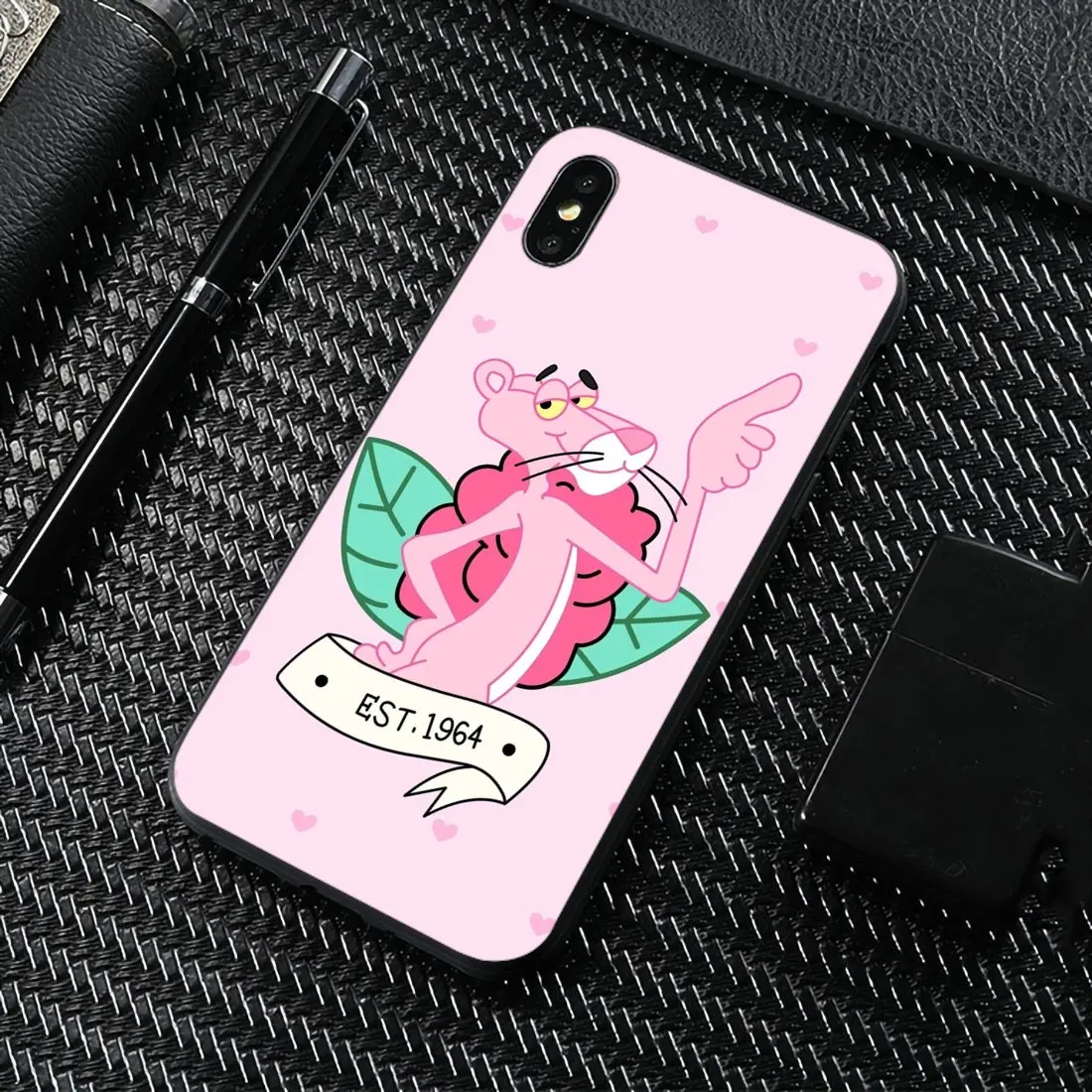 Силиконовый чехол для Samsung Galaxy Note 2 3 4 5 8 9 S2 S3 S4 S5 Mini S6 S7 Edge S8 S9 Plus Kawaii Розовая пантера