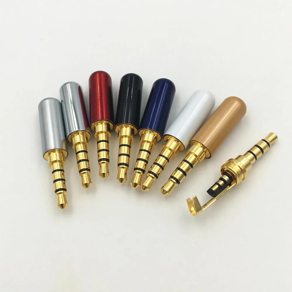 20 шт. 3 5 мм аудиоразъем с зажимом для ремня позолоченный 4-полюсный Штекерный