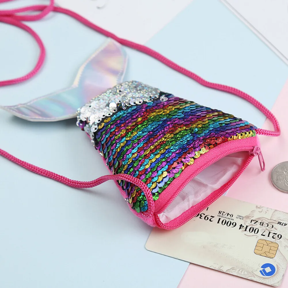 Детские кошельки с блестками 16x10 см милые на молнии милый чехол для ключей из