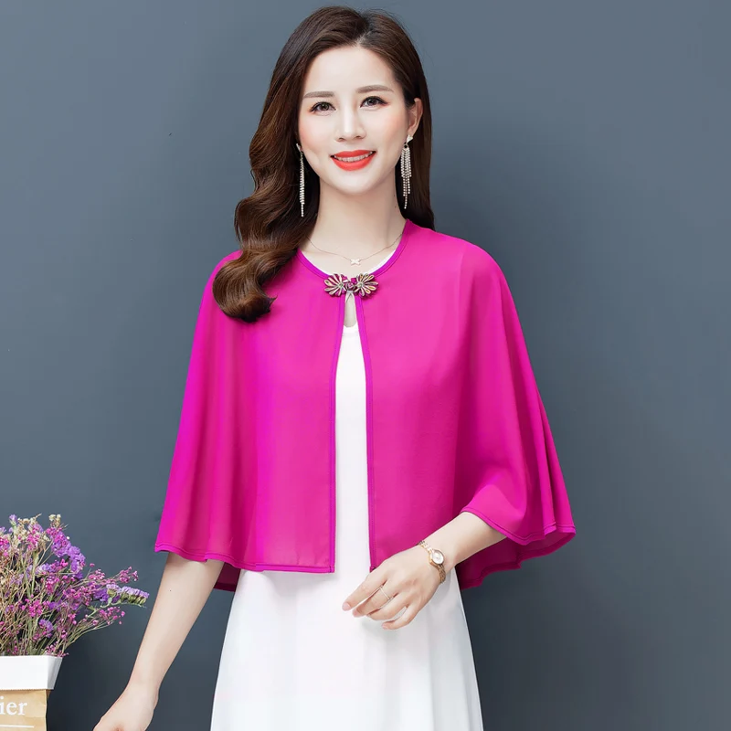 Женский свадебный топ с накидкой болеро из шифона черного и белого цвета