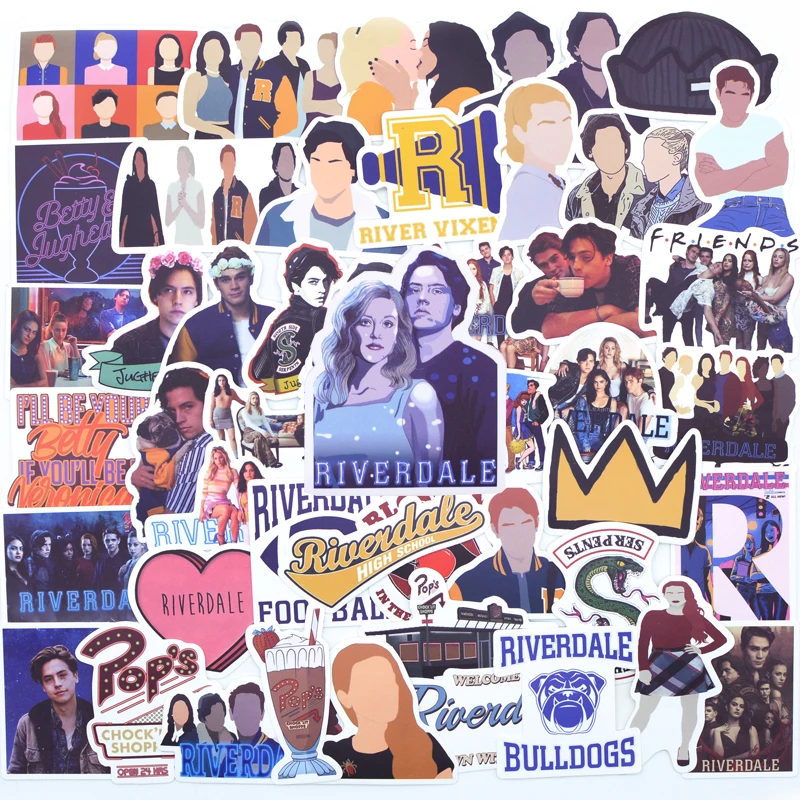 50 шт./компл. TV Show Riverdale Sticker s Pack DIY водонепроницаемый чехол для ноутбука ПК телефона