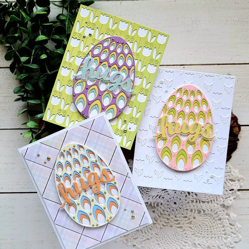 3 шт./компл. пасхальное яйцо снежинка сердце фон металлические штампы сделай сам