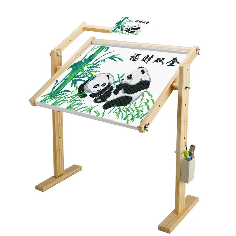 Cross Stitch Tool Accessory Adjustable Solid Wood Rack Wooden Stand Desktop Embroidery Frame | Дом и сад