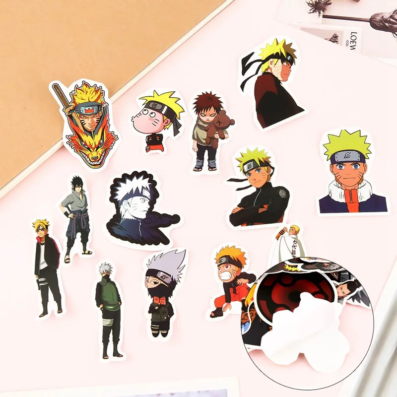 50 шт./компл. японское аниме стикеры NARUTO для чемодана багажа ноутбука скейтборд мотоцикл наклейка DIY украшения игрушки