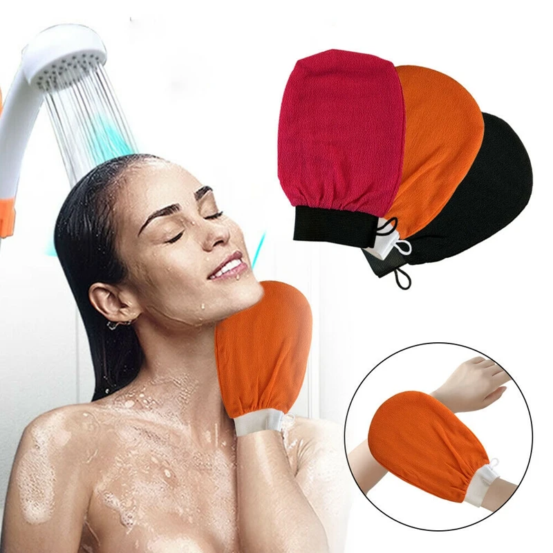 

Bath Scrub Glove Exfoliating Body Clean Scrub Facial Tan Massage Mitt Removal Kessa Exfoliate Peeling Glove Towel Bath Brushes