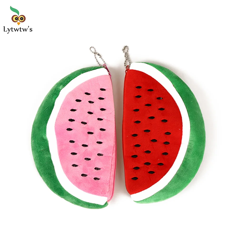 1 шт. модный плюшевый материал большой объем арбуз фрукты Карандаш Чехол кошелек