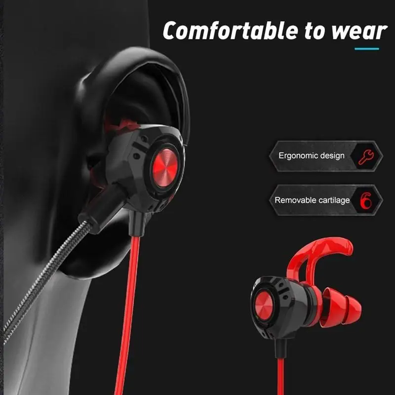 Проводные наушники-вкладыши G22 3 5 мм игровая гарнитура с микрофоном для