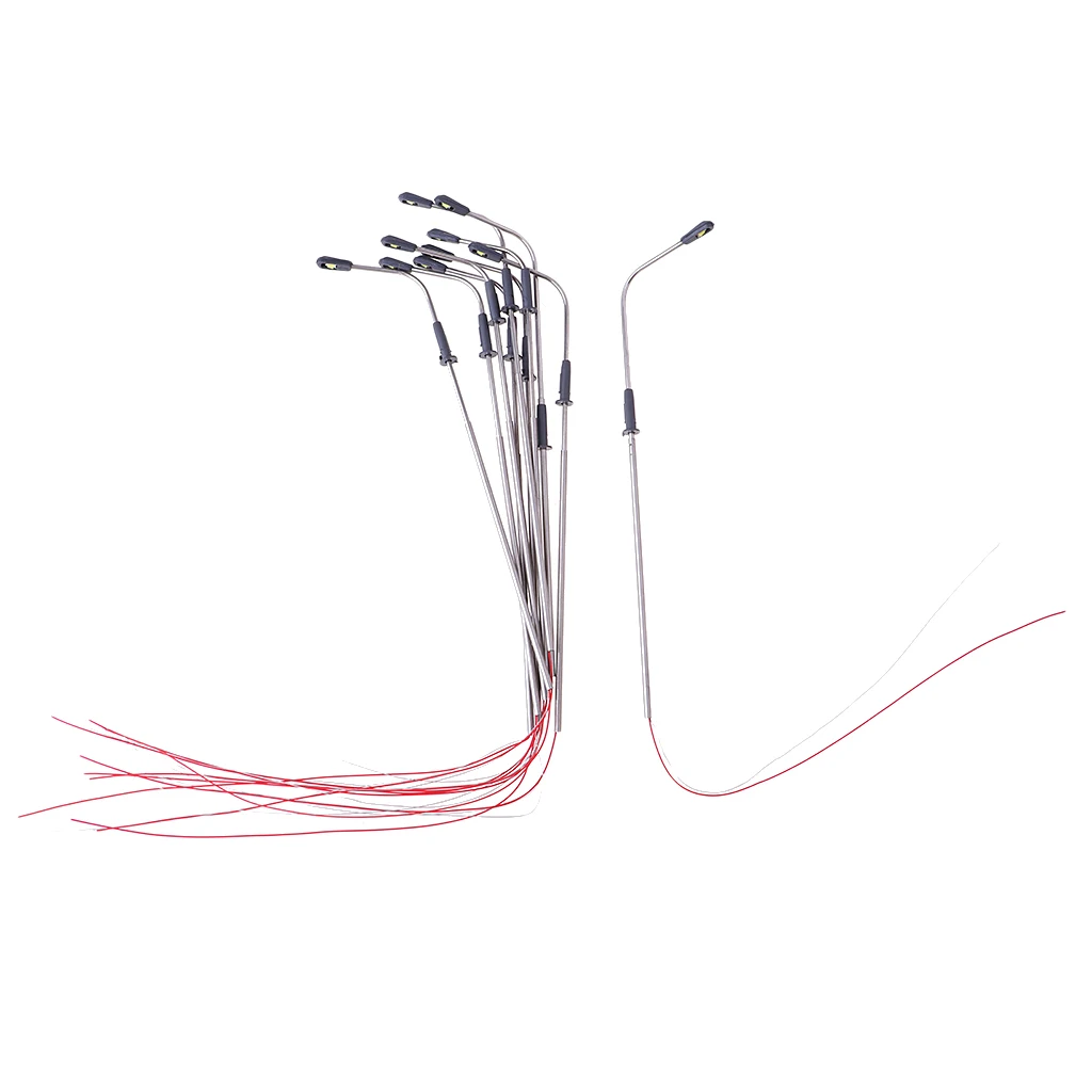 

10 шт. HO 1: 75 весы светодиодный свет поезд железная дорога уличный пейзаж для декора