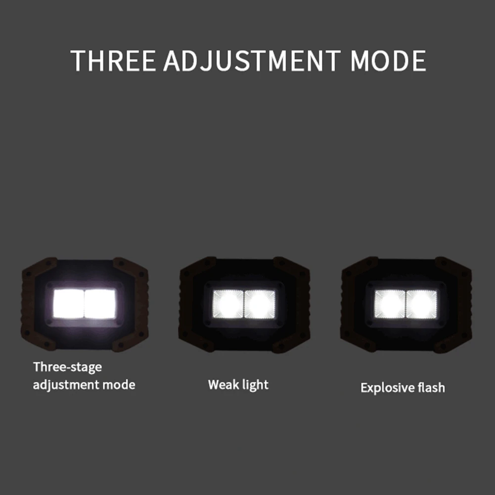 

Floodlight 30W LED Spotlight Flood Light Outdoor LED Projector Reflector Bouwlamp Construction Lamp Rechargeable 18650 Batteries