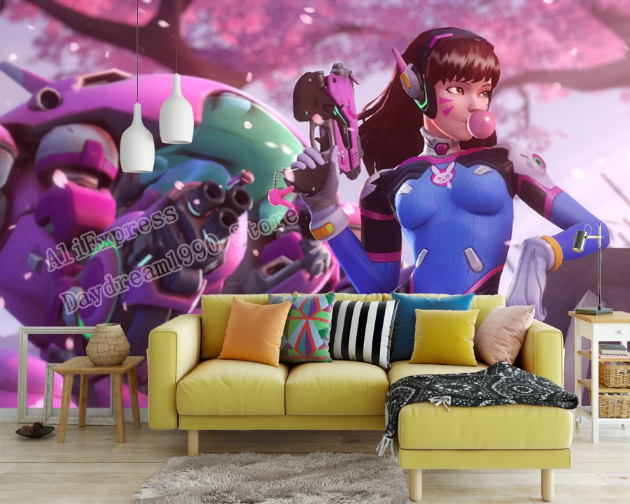 Настенные фрески Лига Легенд персонализированные сексуальные 3D обои с серафином