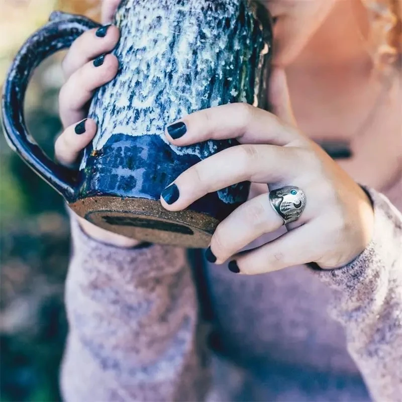 

Classic Women's Silver Plated Nature Mountain Range Ring Engagement Wedding Band Rings for Women Female Boho Fashion Jewelry