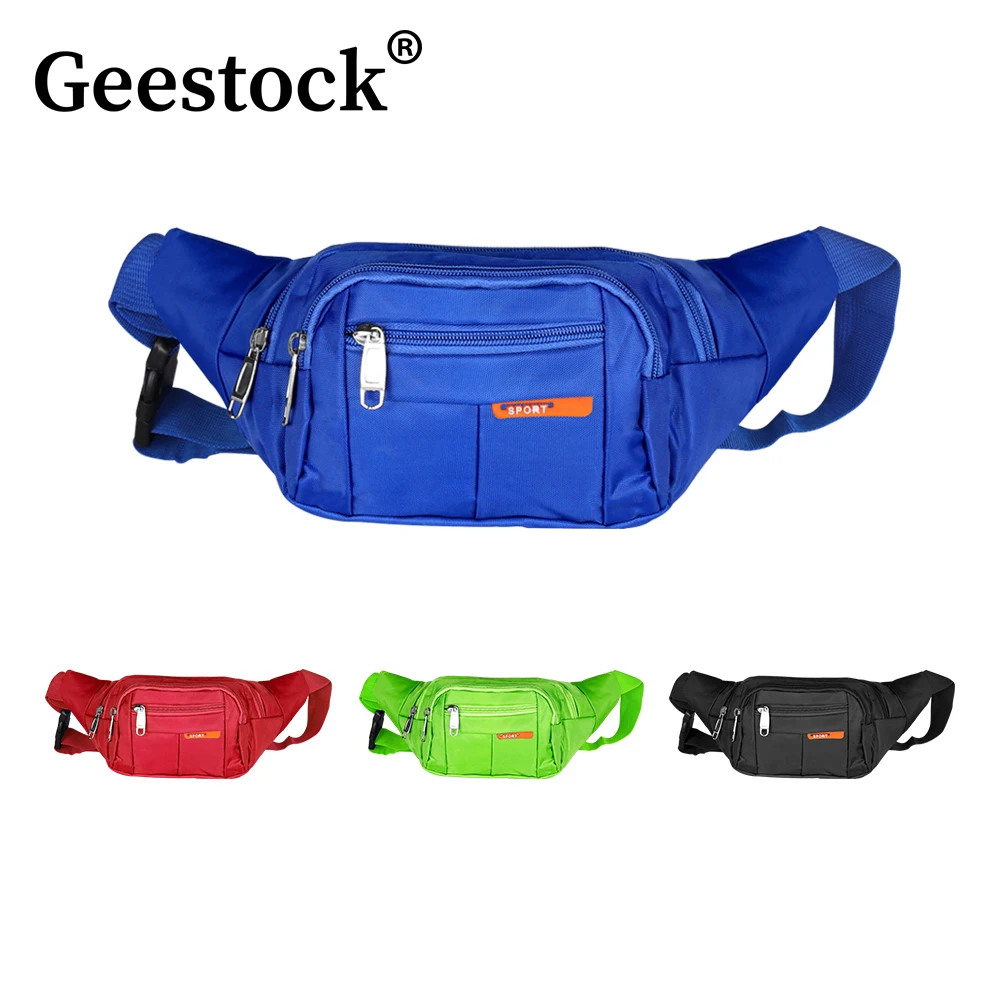 Поясная Сумка Geestock для мужчин и женщин, бананка, повседневная функциональная сумочка на талию, уличные дорожные беговые клатчи