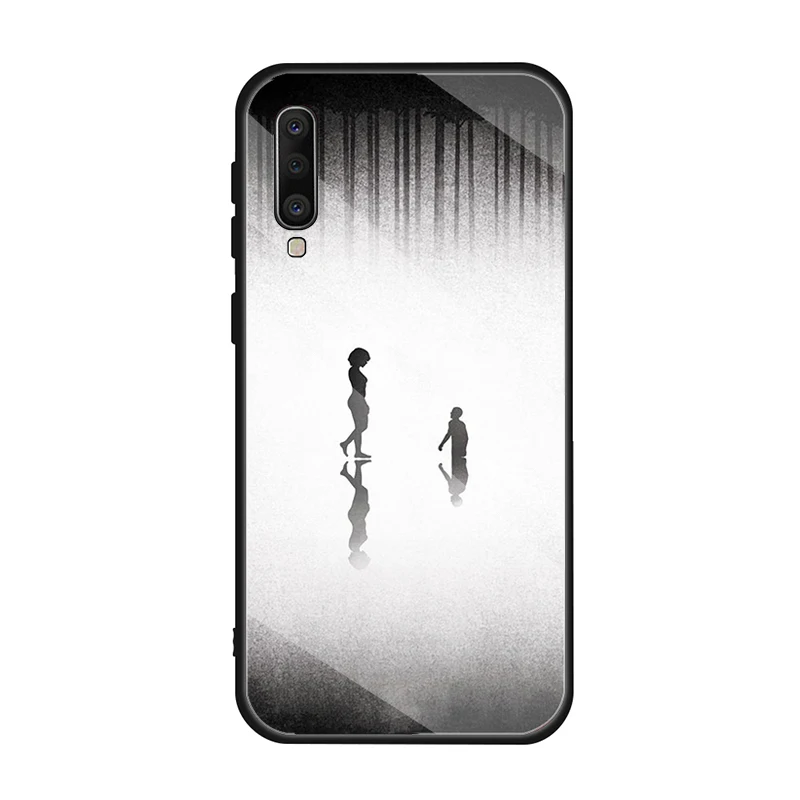 Чехол из закаленного стекла под кожу для телефона Samsung Galaxy S8 S9 S10 S20 PLUS J8 J6 J4 2018 NOTE 8 9