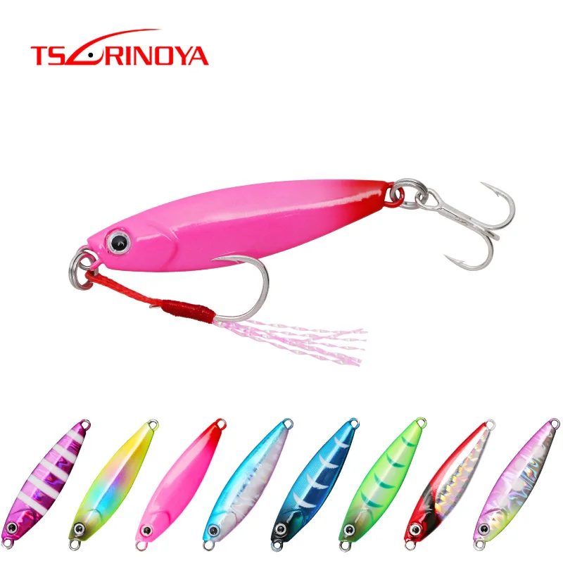 Металлическая приманка блесна TSURINOYA быстротонущая светящаяся со стрелками для
