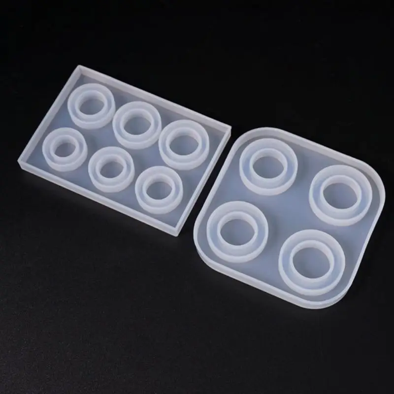 4/6 Grid DIY Handmade Rings Shape Silicone Epoxy Mold UV Resin Moulds Pendant Tools Jewelry Making HX6D | Дом и сад
