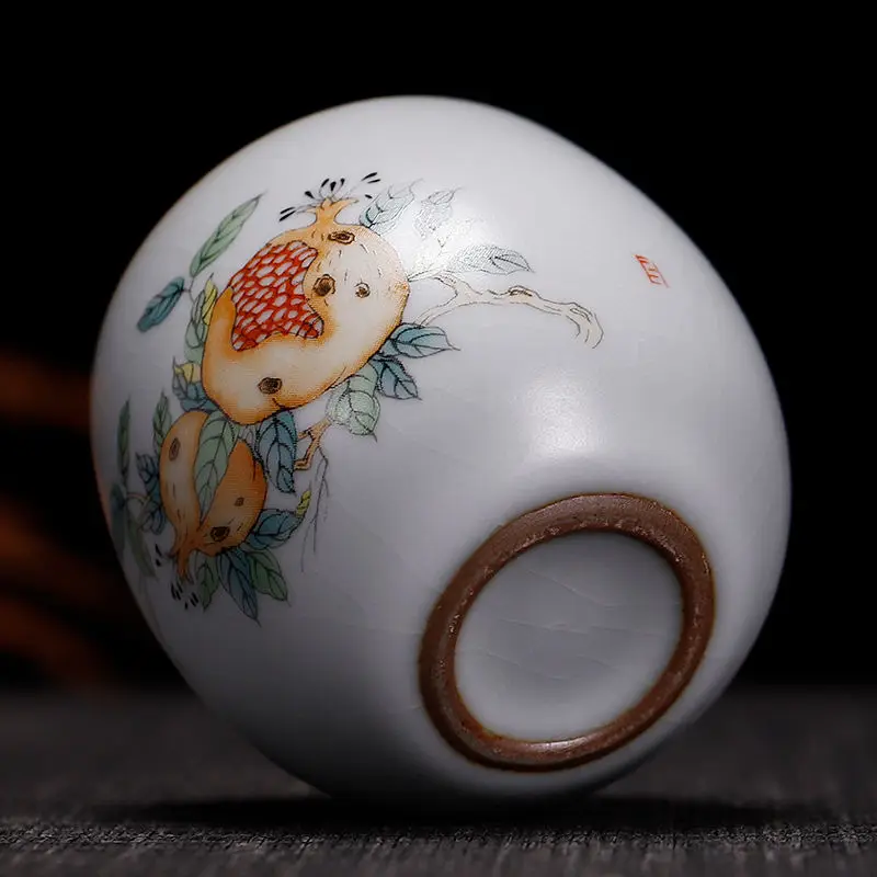 

Ceramic Tea Cup Ru Kiln Tea Cup Master Cup Single Cup Opening Can Raise Tea Cup Beauty Ceramic Tea Cup Size Tea Bowl Household