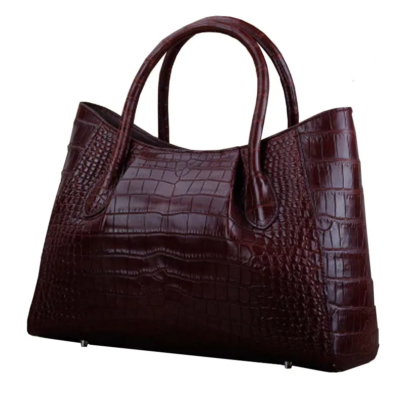 

ourui crocodile leather Female bag black women handbag new Genuine crocodile leather female women handbag