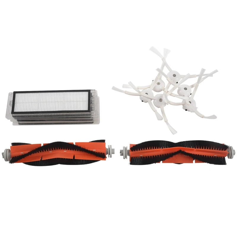 

6 X Side Brush + 4 X Hepa Filter + 2 X Main Brush For Xiaomi Vacuum 2 Roborock S50 Mi Robot Vacuum Cleaner Parts Accessory