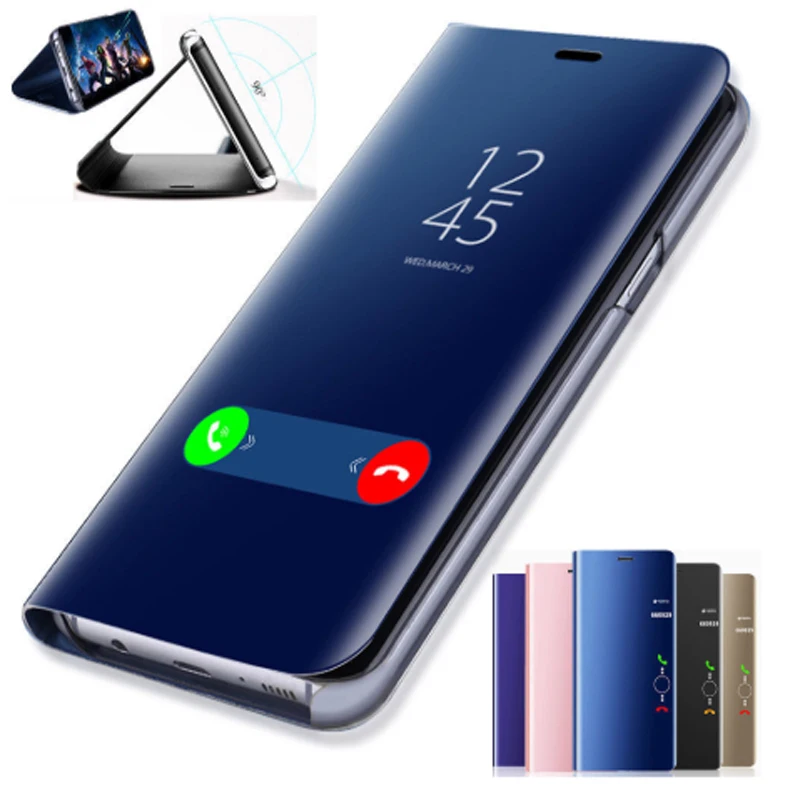 Умный зеркальный флип чехол для VIVO Z1 Pro Роскошный прозрачный из искусственной