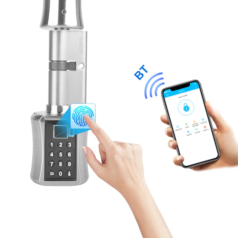 

Smart Lock With APP Keyless Electronic Fingerprint Door Lock BT Wifi Password Lock Anti-theft Lock with Key Electric Lock