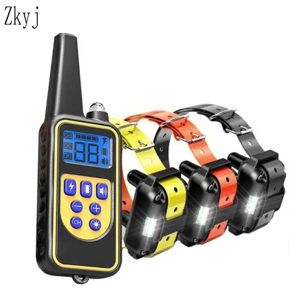 

Rechargeable Waterproof Electronic Dog Training Collar Bark stopper with Remote Electronic Shock Dog training bark deterrents