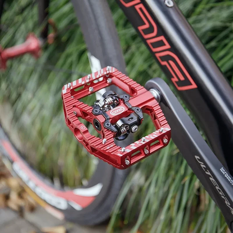 CXWXC 2 в 1 SPD велосипедная самоблокирующаяся педаль/Плоская педаль для MTB/дорожный