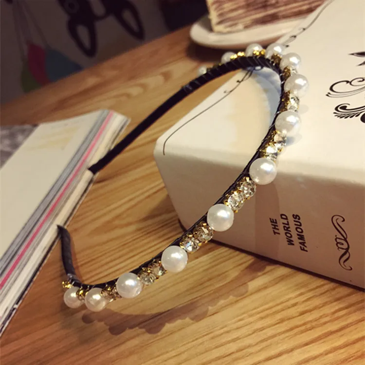 Новинка 2019 роскошный дизайн изящная жемчужная лента для волос с кристаллами
