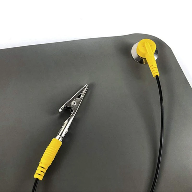 저렴한 2Set 700X500X2Mm 정전기 방지 매트 + 접지 와이어 + Esd 손목, 휴대 전화 컴퓨터 전자 수리 작업 매트에 사용