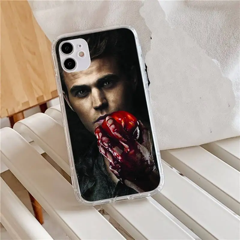 

Vampire Diaries Phone Case Transparent for iPhone 11 12 mini pro XS MAX 8 7 6 6S Plus X 5S SE 2020 XR
