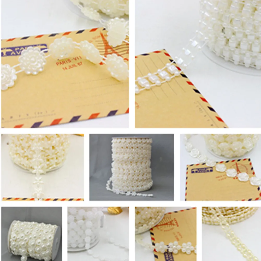 Разноцветные Бусины из АБС-пластика 4-15 м имитация жемчуга отделка цепочки для