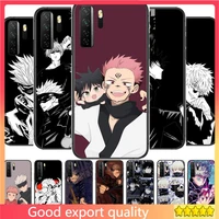 jujutsu kaisen black soft cover the pooh for huawei nova 8 7 6 se 5t 7i 5i 5z 5 4 4e 3 3i 3e 2i pro phone case cases