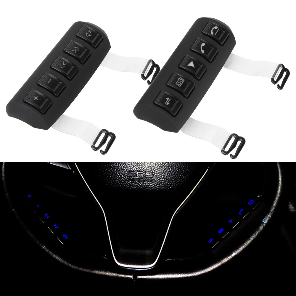 

Easy Install Car Steering Wheel Button for Stereo DVD Radio Multifunction Universal Wireless Remote Control Backlight GPS