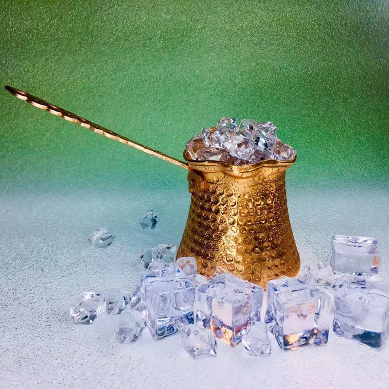 Botique кофейник с деревянной ручкой Турецкий туркой 320 мл Турецкая медная кофеварка