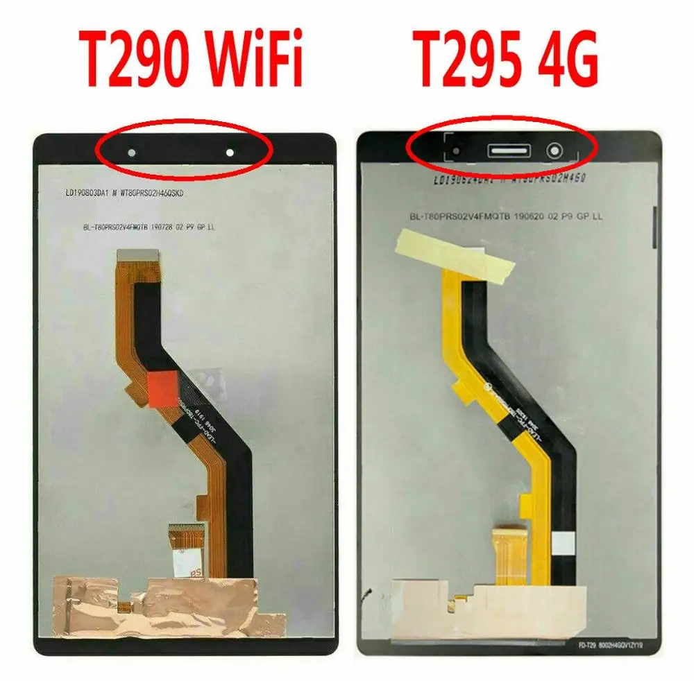 Для Samsung Tab A 8 2 2019 SM T295 T290 сенсорный экран дигитайзер с ЖК дисплеем Disppaly|ЖК-экраны и
