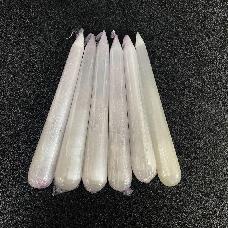 Оптовая продажа натуральные белые гипсовые палочки из селенита