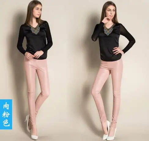 Женские леггинсы из ПУ кожи 25 цветов | Мать и ребенок