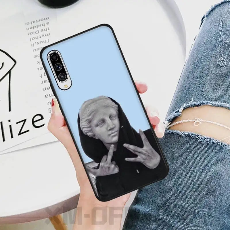 Ivits Art sculpture TPU Мягкий силиконовый чехол для телефона Samsung A10 20 30 40 50 70 10S 20S 2 ядра C8 A30S