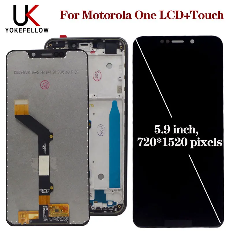 ЖК дисплей для Motorola Moto One с дигитайзером в сборе 1 2 5 2|Экраны мобильных телефонов| |