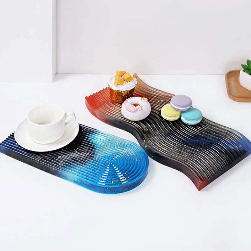 

Волнистый поднос, плитка для сервировки, фотоформа для рукоделия