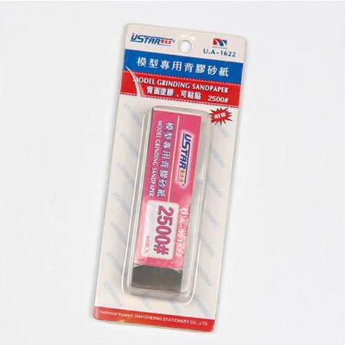 2500grid USTAR UA-901618~ UA-901622 модель шлифовальной наждачной бумаги 400-2500# Мини самоклеющиеся абразивные, 20 мм* 75 мм* 40 листов - Цвет: 2500grid